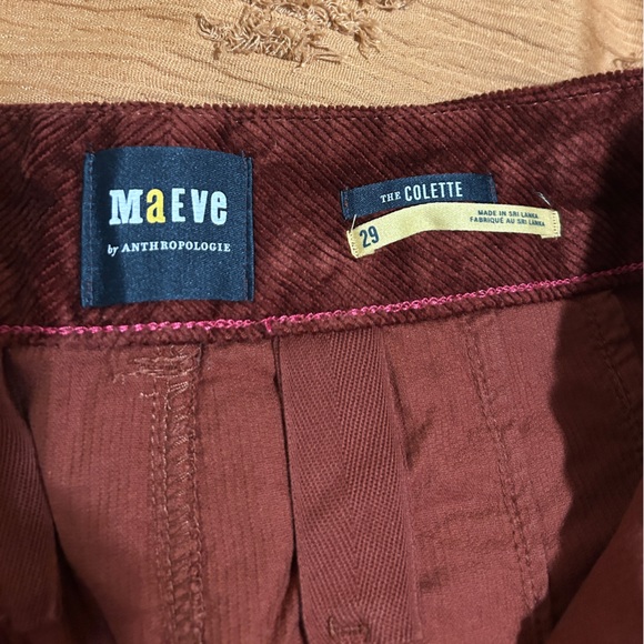 Anthropologie Maeve Colette Corduroy Pants size 29 - Picture 4 of 9